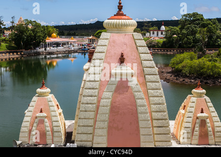 Temple de dômes, Grand Bassin, Ile Maurice Banque D'Images