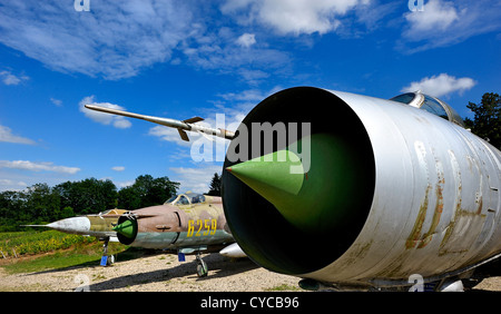 MIG fighters collection au château de Savigny les Beaune, bourgogne, france. Banque D'Images