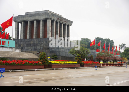 Mausolée de Ho Chi Minh, Place Ba Dinh, Hanoi, Vietnam Banque D'Images