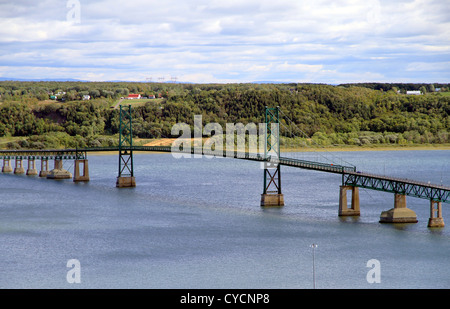 Pont de l'Ile Orléans à Québec Banque D'Images