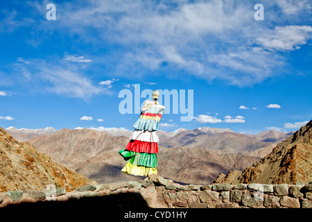 L'Himalaya vu de Hemis Monastery en Inde. Banque D'Images