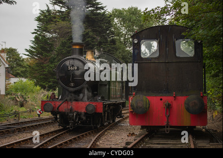 No.5619 classe 5600 locomotive à vapeur sur la ligne de pavot à Sheringham. Banque D'Images