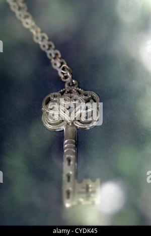 Un collier avec une clé Banque D'Images