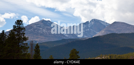 Le Pic Long vu de la distance. Rocky Mountain National Park, Colorado Banque D'Images