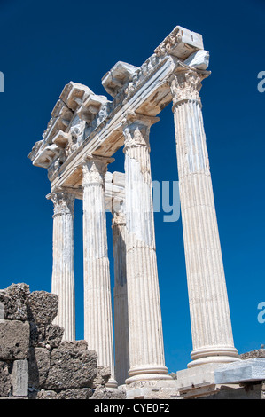 Le Temple d'Apollon situé dans la ville turque de côté. Banque D'Images