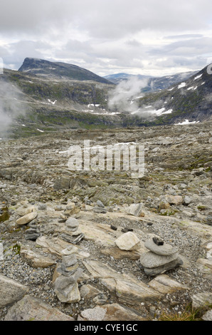 Vue du point de vue de montagne Dalsnibba, près de Geiranger, More og Romsdal (Norvège) Banque D'Images