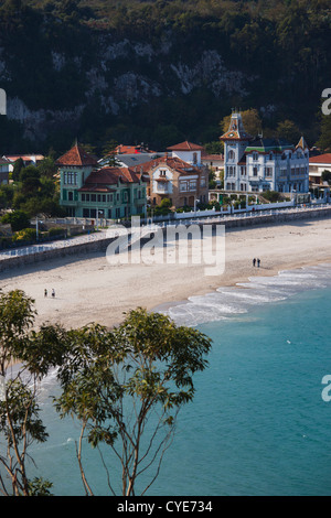 L'Espagne, région des Asturies, Asturies Province, Ribadesella, par location appartement Playa de Santa Marina Beach Banque D'Images