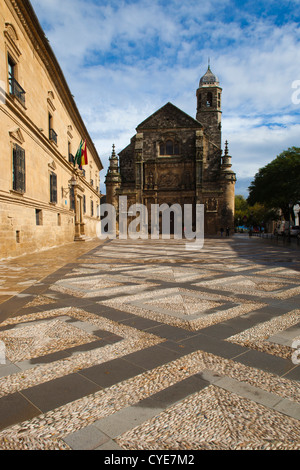 Espagne, Andalousie, région de la province de Jaén, Ubeda, Palacio del Doyen Ortega et la Capilla de El Salvador chapelle Banque D'Images