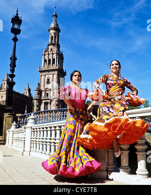 8336. Danseurs de Flamenco, Séville, Espagne, Europe Banque D'Images