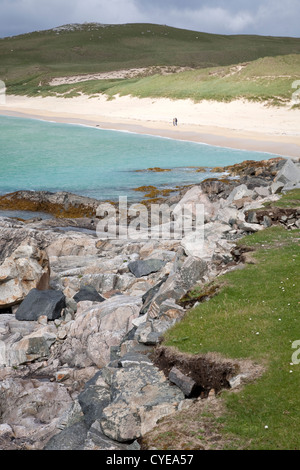 Borve Beach, Isle of Harris, Western Isles, l'Écosse, Royaume-Uni Banque D'Images