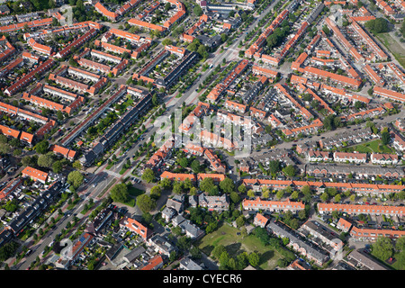 Les Pays-Bas, Leeuwarden, antenne. Quartier résidentiel. Banque D'Images