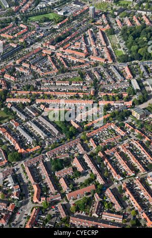 Les Pays-Bas, Leeuwarden, antenne. Quartier résidentiel. Banque D'Images