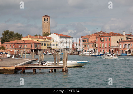 Avis de canaux sur l'île de Murano, Venise Banque D'Images