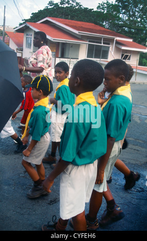 Tobago Trinité-Procession du Corpus Christi Louveteaux Banque D'Images