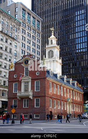 L'Old State House, Boston, Massachusetts, Nord Banque D'Images