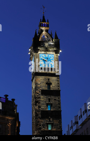 Tollbooth Steeple, Merchant City, Glasgow Cross, Écosse, Royaume-Uni Banque D'Images