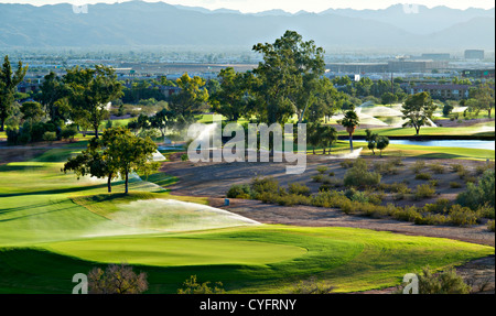 Paysage de golf à Phoenix, Tempe, Scottsdale, Arizona Banque D'Images