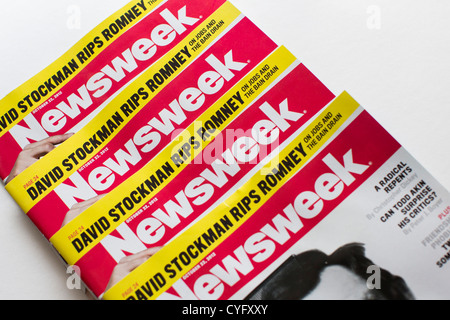 Des copies imprimées de Newsweek Magazine. Banque D'Images
