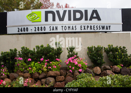 Le siège de Nvidia. Banque D'Images