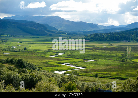 Les méandres de la rivière Spey à Cluny Laggan. Strathspey. L'Écosse. 8766 SCO Banque D'Images