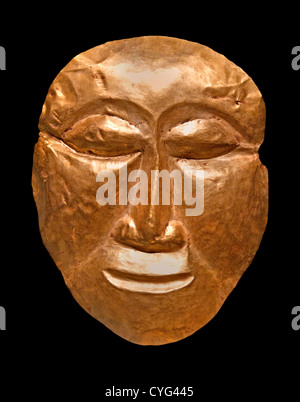 Javanais Central masque 8e - 9e siècle Or Java Indonésie Indonésie 15,2 cm Banque D'Images