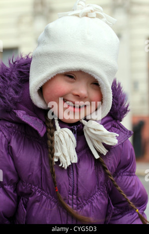 Portrait of beautiful happy girl. Banque D'Images