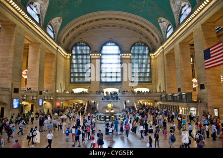 La gare Grand Central Station, vue à l'intérieur du hall principal - New York, Manhattan, USA Banque D'Images