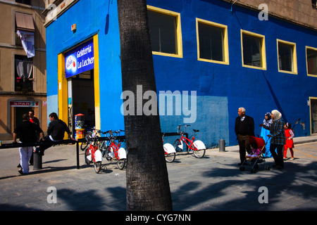 Barrio de la Barceloneta. Barcelone. Catalunya. España. Banque D'Images