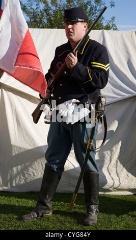 Springfield Trapdoor Allin fusil militaire Antique  l'Lonestar Western re-enactment Association, cas en octobre 2012 Banque D'Images