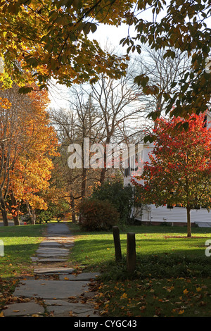 L'automne dans le village d'Old Deerfield, Massachusetts Banque D'Images