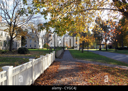 L'automne dans le village d'Old Deerfield, Massachusetts Banque D'Images