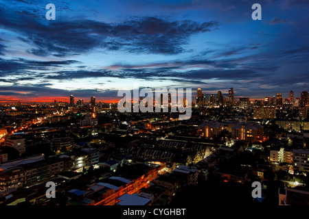 Coucher de soleil sur Bangkok dynamique Banque D'Images