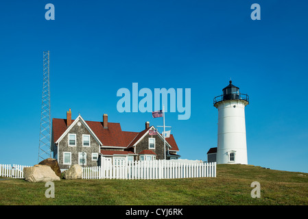 Nobska Lighthouse, Woods Hole, Cape Cod, Massachusetts, USA Banque D'Images