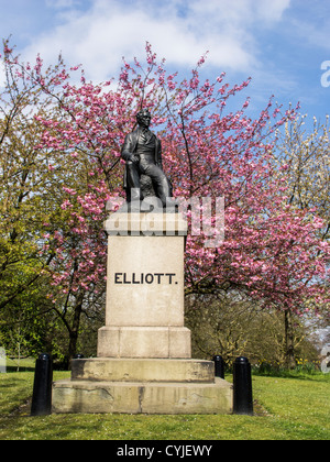 Statue d'Ebenezer Elliott à Weston Park Sheffield South Yorkshire Angleterre Banque D'Images