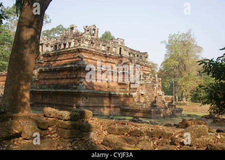 Cambodge, Angkor Thom, le Palais Royal, le Temple du Phimeanakas, Banque D'Images