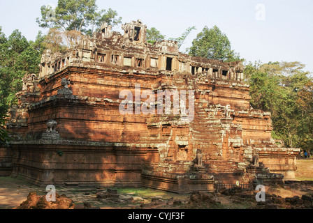 Cambodge, Angkor Thom, le Palais Royal, le Temple du Phimeanakas, Banque D'Images