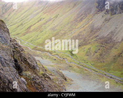 Honister Pass, près de l'Honister Mine d'ardoise dans le Lake District. Banque D'Images