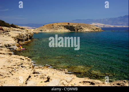 Croatie, Dalmatie, Îles Kvarner, Île de Rab, Lopar, Saint-Marin Banque D'Images