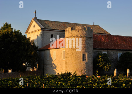 Croatie, Dalmatie, île de Hvar, Stari Grad, monastère dominicain Banque D'Images