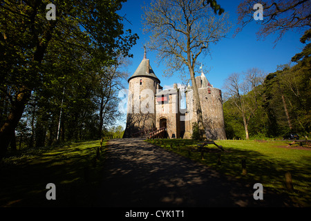 Castell Coch (le Château Rouge), Tongwynlais, Pays de Galles, Royaume-Uni Banque D'Images