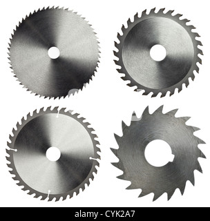 Lames de scie circulaire pour le travail du bois Banque D'Images
