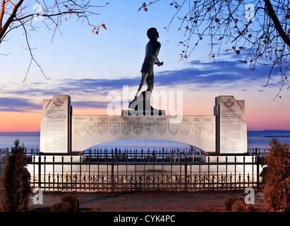 Statue commémorative de Terry Fox, Thunder Bay, Ontario, Canada Banque D'Images