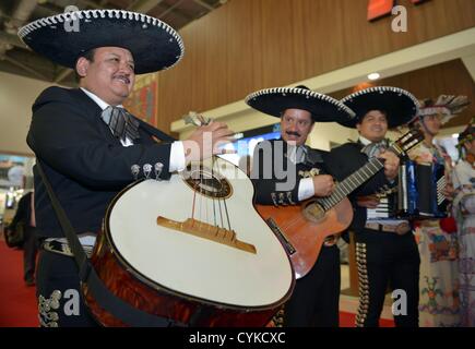 Le World Travel Market, Londres, UK Mexican Mariachi Band Banque D'Images