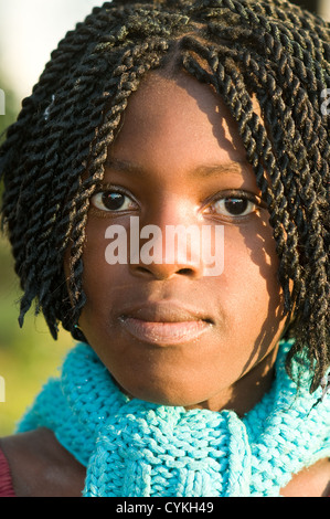 Jeune fille à Maputo, Mozambique Banque D'Images