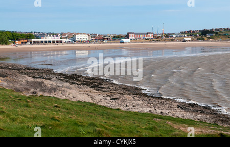 Pays de Galles, Barry Island, Whitmore Bay, station balnéaire, plage & amusement park Banque D'Images