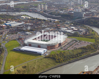 La rivière Wear et stade de la lumière, Sunderland, Angleterre du Nord-Est Banque D'Images