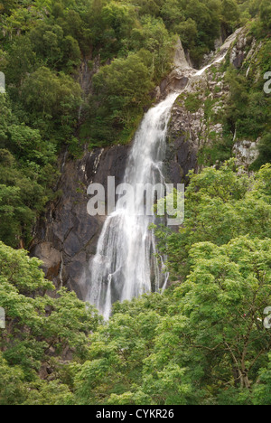 Rhaeadr Fawr, Aber Falls, Abergwyngregyn, Parc National de Snowdonia, Pays de Galles, Royaume-Uni Banque D'Images