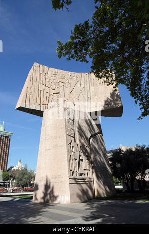 Monument à Christophe Colomb, de la Plaza de Colon, le centre de Madrid, Espagne, Espana Banque D'Images