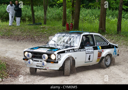 1975 Ford Escort Mk2 RS1800 rally voiture avec chauffeur David Watkins au Goodwood Festival of Speed 2012, Sussex, England, UK. Banque D'Images