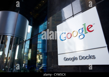 Ue emea google google bureaux hq docks Dublin République d'Irlande Banque D'Images